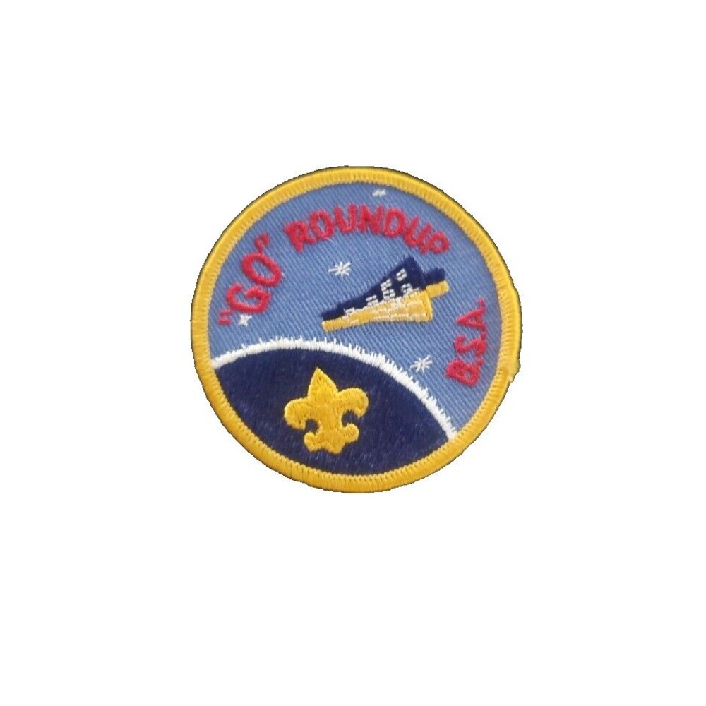 BSA Boy Scouts of America Patch "Go" Roundup BSA Space 3 Inch Round